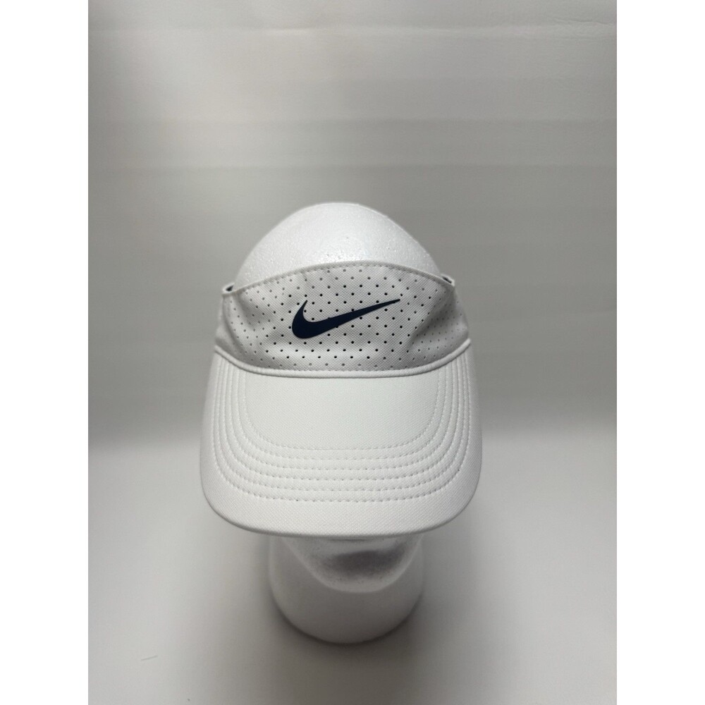 Nike Visor Hat White Black One Size Adjustable Strap Back Golf Adult Outdoors